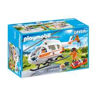 PLAYMOBIL 70048 CITY LIFE RESUCE HELICOPTER 38 PIECES