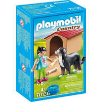 PLAYMOBIL 70136 COUNTRY GIRL AND DOG WITH DOG HOUSE