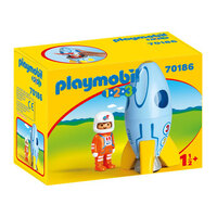 PLAYMOBIL1.2.3  70186 ASTRONAUT WITH ROCKET