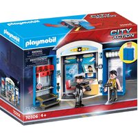 PLAYMOBIL 70306 CITY ACTION POLICE STATION PLAY BOX 51PC