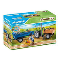 PLAYMOBIL 71249 COUNTRY TRACTOR WITH TRAILER 42PC