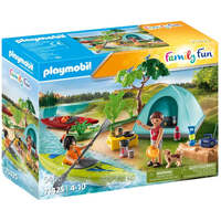 PLAYMOBIL FAMILY FUN 71425 CAMPING WITH CAMPFIRE 54PC