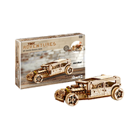 REVELL TINY ADVENTURES 00612 HOT ROD LASERCUT WOODEN MODEL KIT 17CM X 7CM