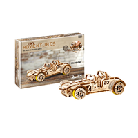 REVELL TINY ADVENTURES 00615 ROADSTER LASERCUT WOODEN MODEL KIT 16CM X 9CM