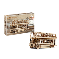 REVELL TINY ADVENTURES 00618 LONDON BUS LASERCUT WOODEN MODEL KIT 23CM X 11CM