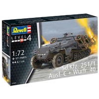 REVELL 03324 SD.KFZ.251/1 AUSF.C + WURFR.40 1940 1:76 PLASTIC MODEL KIT