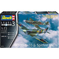 REVELL 03710 COMBAT SET BF109 G-10 AND SPITFIRE MK V 1/72 SCALE PLANE PLASTIC MODEL KIT