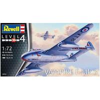 REVELL 03934 VAMPIRE F MK 3 1:72 PLASTIC MODEL AIRCRAFT KIT