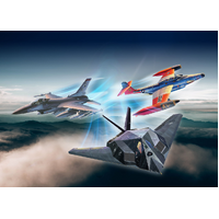 REVELL 05670 U.S ARIR FORCE 75TH ANNIVERSARY F-16 AND F-117 PAINT AND GLUE INCLUDED 1/72 SCALE PLASTIC MODEL KIT