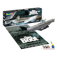 REVELL 05675 DAS BOOT COLLECTORS EDITION TYPE 40TH ANNIVERSARY VII C - U96 SUBMARINE INCLUDES MOVIE POSTER GLUE PAINTS AND BRUSH 1/144 SCALE PLASTIC M