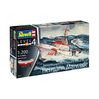 REVELL 05812 HERMANN MARWEDE SEENOTRETTUNGSKREUZER /  SEARCH AND RESCUE VESSEL 1/200 SCALE PLASTIC MODEL KIT BOAT