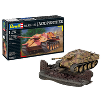 REVELL 63232 SD.KFZ.173 JAGPANTHER ANTITANK VEHICLE INCLUDES PAINT AND GLUE 1/76 SCALE PLASTIC MODEL KIT