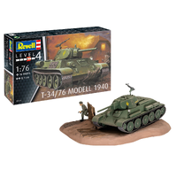 REVELL 63294 SOVIET T-34/76 MODELL 1940 MODEL SET INCLUDES PAINT AND GLUE 1/76 SCALE PLASTIC MODEL KIT