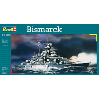 REVELL 05802 BISMARCK 1/1200 PLASTIC MODEL SHIP KIT WITH BRUSH, PAINT AND GLUE