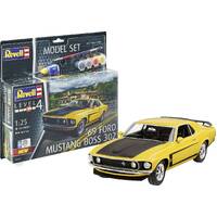 REVELL 67025 GIFT SET 1969 FORD MUSTANG BOSS 302 1/25 SCALE PLASTIC MODEL KIT