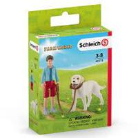 SCHLEICH 42478 WALKING WITH LABRADOR RETRIEVER