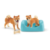 SCHLEICH 42479 SHIBA INU MOTHER AND PUPPY