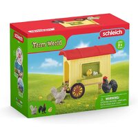 SCHLEICH 42572 FARM WORLD MOBILE CHICKEN COOP 12PC