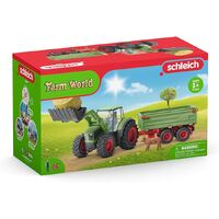 SCHLEICH 42379 FARM WORLD TRACTOR WITH TRAILER