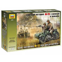 ZVEZDA 3639 SOVIET MOTORCYCLE M-72 WITH SIDECAR 1/35 MODEL KIT