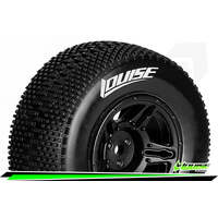 LOUISE L-T3146SBTF SC-GROOVE 1:10 SHORT COURSE TYRE BLACK RIM MOUNTED TO FIT TRAXXAS SLASH FRONT