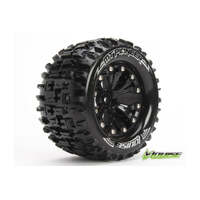 LOUISE L-T3202B MT PIONEER TYRE MOUNTED ON BLACK RIM ZERO OFFSET