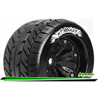 LOUISE L-T3217BH MT ROCKET 1/8 MONSTER TRUCK TYRES BLACK FITS T-MAXX 3.3, E-REVO AND SUMMIT FRONT AND REAR