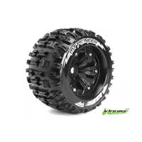 LOUISE L-T3218BH MT PIONEER 1:8 MONSTER TRUCK TYRES 3.8INCH BLACK 1/2INCH OFFSET RIM HEX 17MM