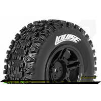 LOUISE L-T3223SBLA SC-UPHILL 1/10 SCALE FRONT OR REAR TYRE WITH INSERT MOUNTED ON BLACK RIM 12MM HEX 2 PACK