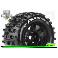 LOUISE L-T3325B MFT 1/8 ST PIONEER STADIUM TRUCK TIRE SPORT O OFFSET BLACK RIM HEX 17MM MOUNTED TYRE