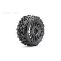 JETKO 1502RBMSGB 1/8 BUGGY EX-KING COBRA TYRES RADIAL RIM/BLACK/MEDIUM SOFT 2 PCS