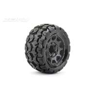 JETKO 2701CBMSGNB1 1/10 ST 2.8 EX-TOMAHAWK TYRES CLAW RIM/BLACK/MEDIUM SOFT/12MM/NARROW 2 PCS