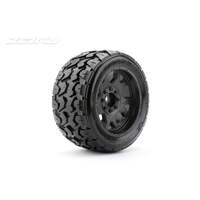 JETKO 5801CBMSGBB1 1/5 XMT EX-TOMAHAWK TYRES CLAW RIM/BLACK/MEDIUM SOFT/24MM X-MAXX 2 PCS