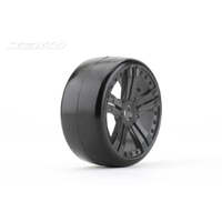 JETKO JKO1101CBUSGB 1/8 GT BUSTER TYRES/ CLAW RIM/BLACK/ULTRA SOFT/ GLUED/ BELTED 2PCES