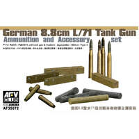 AFV CLUB 35072 1/35 SCALE GERMAN 8.8CM L/71 TANK GUN AMMUNITION AND ACCESSORY SET PLASTIC MODEL KIT