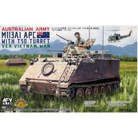 AFV CLUB AF35291 AUSTRALIAN ARMY M113A1 APC WITH T50 TURRET VIETNAM WAR 1/35 SCALE PLASTIC MODEL KIT