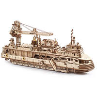 UGEARS 70135 RESEARCH VESSEL WOODEN MECHANICAL MODEL