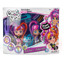 SILVERLIT 82080 CURLI GIRLS DOLL AND PET TWIN SET POP STAR & FASHIONISTA