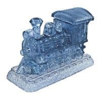 CRYSTAL PUZZLE 90144 BLUE TRAIN STEAM LOCOMOTIVE 38PC 3D JIGSAW PUZZLE