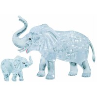 CRYSTAL PUZZLE 90235 ELEPHANT AND BABY 46PC 3D JIGSAW PUZZLE