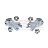 GPM MGO021 ALUMINIUM 7075 FRONT STEERING BLOCK SILVER WITH LARGER INNER BEARINGS FOR ARRMA GORGON/ FURY UPGRADE PART