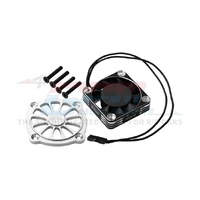 GPM MGO018FANA ALLOY MOTOR HEAT SINK COOLING FAN AND COVER FOR ARRMA GORGON/ FURY SILVER UPGRADE PART