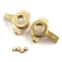 YEAH RACING AXSC-026 BRASS FRONT STEERING KNUCKLES SET FOR AXIAL SCX24/ AX24