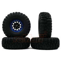 YEAH RACING WL-0138BU 1.9 INCH ALUMINIUM CNC F-RG BEADLOCK WHEELS FOR 1/10 CRAWLER 4 PIECES BLUE