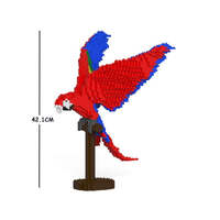 JEKCA SCARLET MACAW 02S BUILDING BLOCKS FOR KIDULT 2050PC