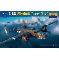 HK MODELS 01F008 B-25J MITCHELL 'GLAZED NOSE' 1/48 SCALE PLASTIC MODEL KIT BOMBER