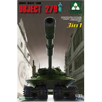 TAKOM 2001 SOVIET HEAVY TANK OBJECT 279 (3 IN 1) 1/35 SCALE TANK PLASTIC MODEL KIT