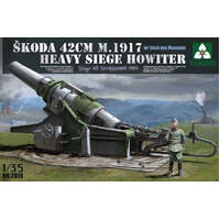 TAKOM 2018 SKODA 42CM M.1917 HEAVY SIEGE HOWITZER WITH ERICH VON MANSTEIN 1/35 SCALE PLASTIC MODEL KIT