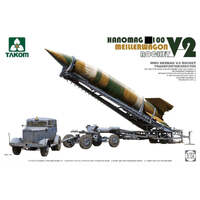 TAKOM 5001 WW11 GERMAN V-2 ROCKET TRANSPORTER/ERECTOR MELLERWAGEN + HANOMAG SS100 1:72 PLASTIC MODEL KIT