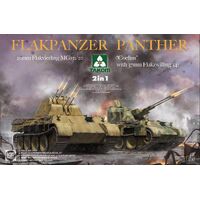 TAKOM 2105 FLAKPANZER PANTHER COELIAN WITH 37MM FLAKZWILLING AND 20MM FLAKVIERLING 2 IN 1 1/35 SCALE TANK PLASTIC MODEL KIT